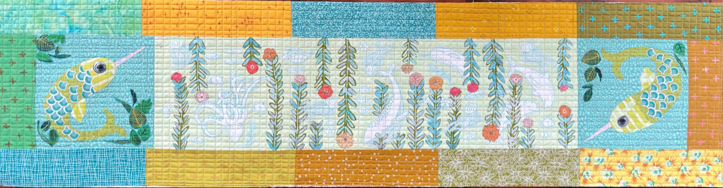 Narwhal Table Runner kit and pattern quilting project