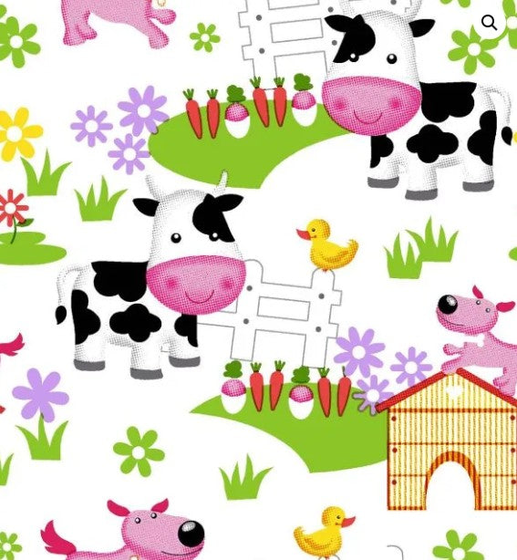 Oasis Flannel Barnyard White 446391 soft flannel fabric
