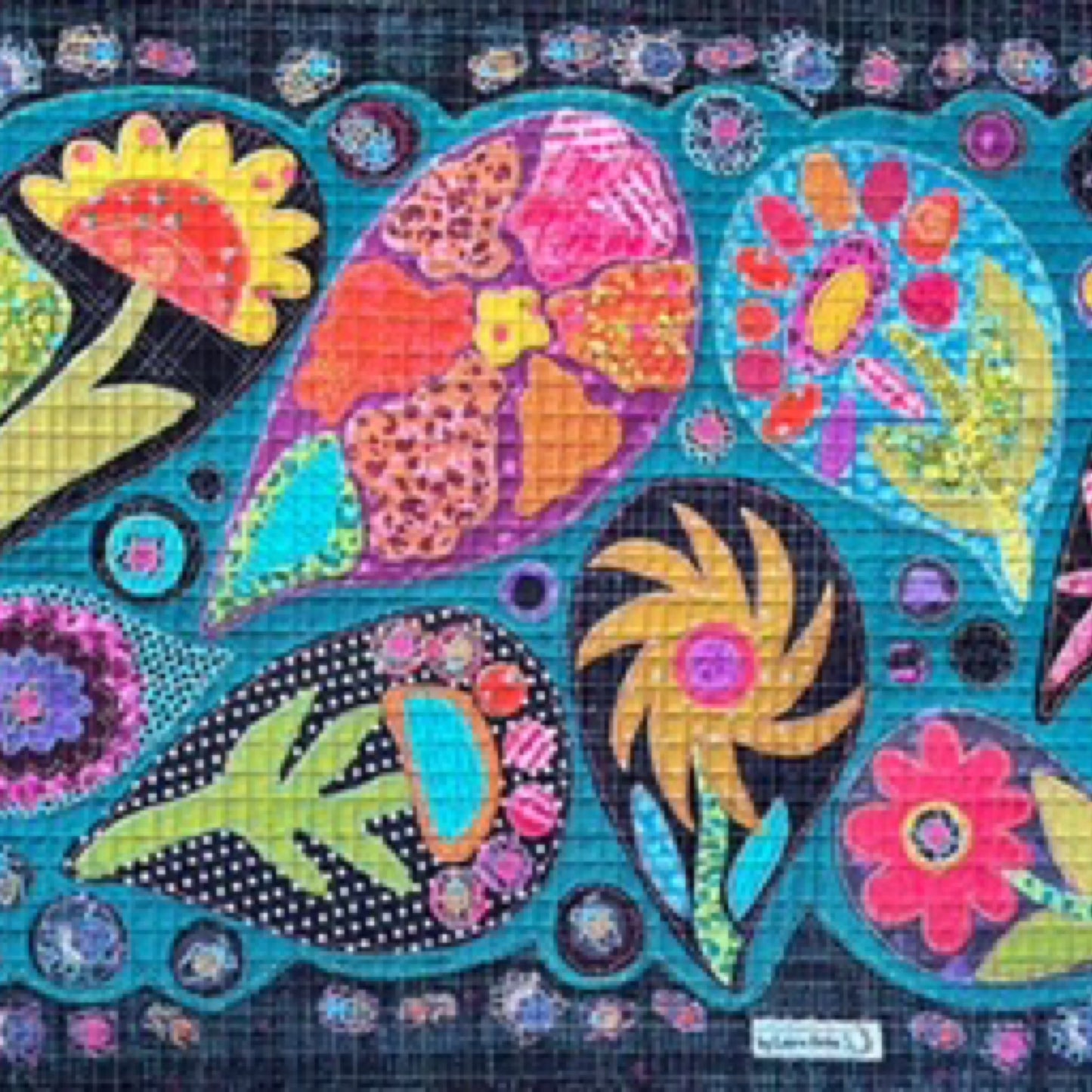 Paisley Party Runner Collage Pattern by Laura Heine