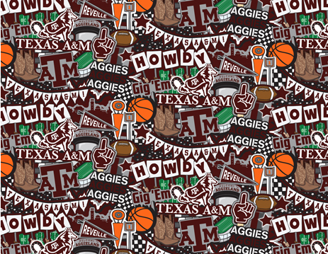 Texas A&M - Doodle Allover