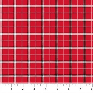 Northcott - Rudolph The Red-Nosed Reindeer - Plaid Red RD1009-24