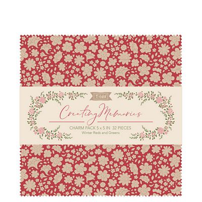 Tilda Creating Memories Winter Charm Pack by Tone Finnanger 32 5" Fabric Squares