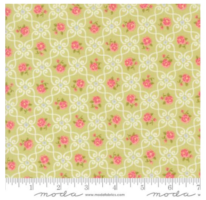 Moda Memory Lane Leaf 18782-17 quilting fabric Brenda Riddle