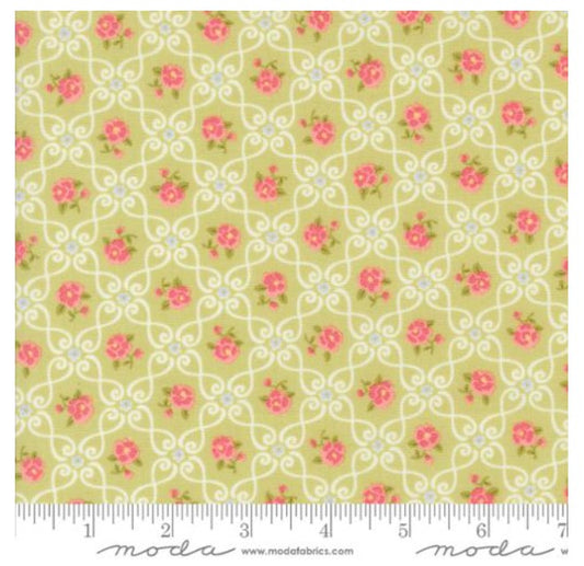 Moda Memory Lane Leaf 18782-17 quilting fabric Brenda Riddle