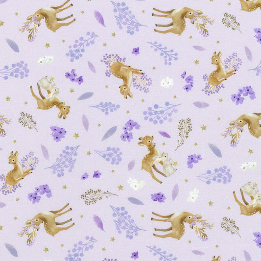 Robert Kaufman - AQOD-22717-23 LAVENDER - Deer Wilds by Sanja Rescek