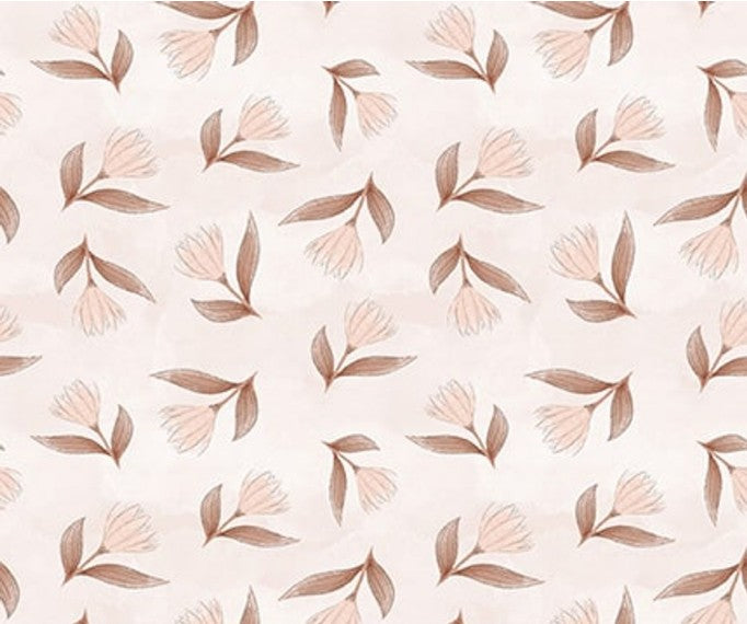 Petals and Pewter blush 4568-20 Blank Quilting floral fabric