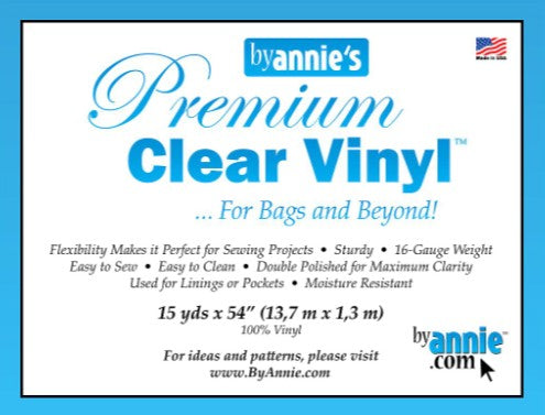 ByAnnie Clear Vinyl- 54" sold by the yard