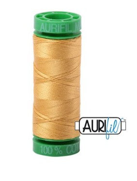 Aurifil Cotton Mako 40wt 150m spun gold yellow thread spool