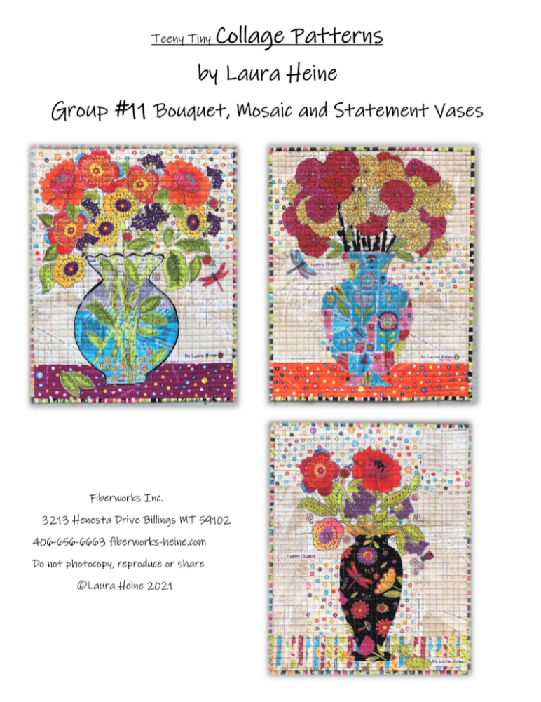 Group #11 Bouquet, Mosaic and Statement Vases - Teeny Tiny Collage Patterns