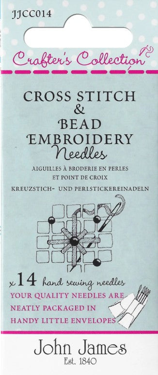 John James Crafter Collection cross stitch embroidery needles assorted sizes
