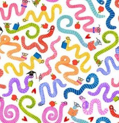 Michael Miller - PROUD BOOK WORMS - DDC12573-WHIT-D