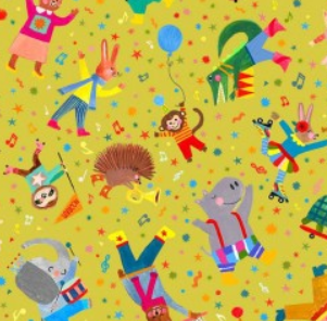 Michael Miller - Joyful Jamboree - Critter Chorus - DDC12891-LIME-D