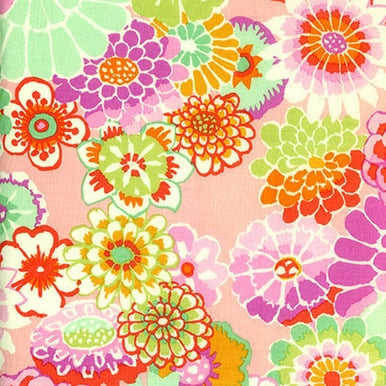 Kaffe Fassett Asian Circles Pink quilting cotton