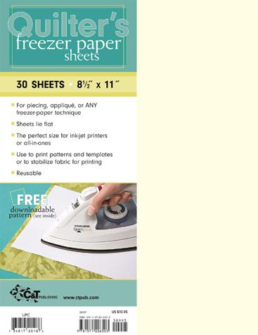 Quilters Freezer Paper Sheets 8.5x11 30-sheet pack quilting notion