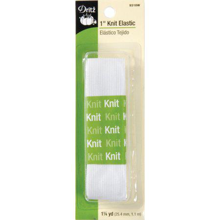 Dritz knit elastic 1 inch 1.25 yards white sewing notion