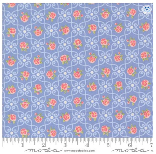 Moda Memory Lane Blue 18782-15 quilting fabric Brenda Riddle