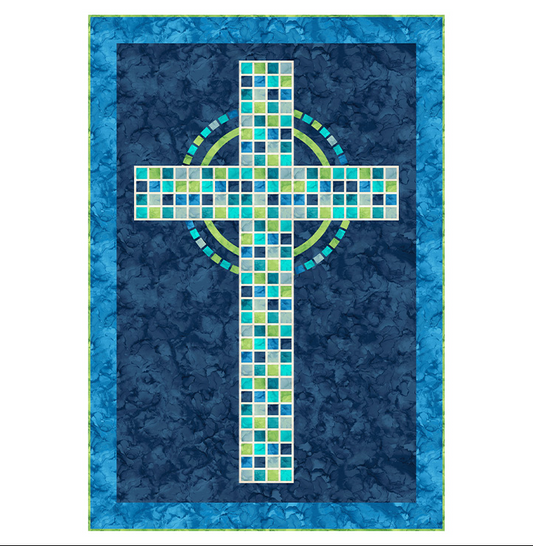 Northcott Mosaic Cross PTN3594 geometric cross quilt pattern