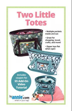 Two Little Totes bag sewing pattern notion