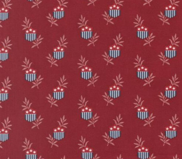 American Gathering III Deep Crimson 49320-13 by Primitive Gatherings for Moda