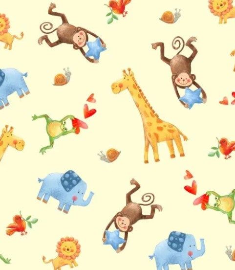 Oasis Wee Ones Owls and Jungle Party 59-4061 quilting fabric