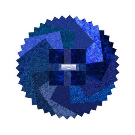 Wilmington Prints Essential Gems Sapphire Sky 5 Inch Charms 42 pcs