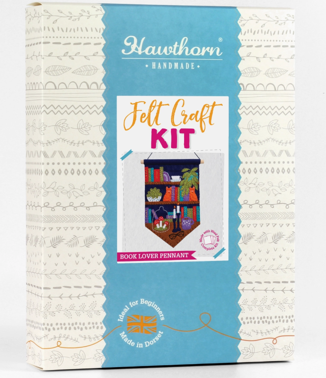 Hawthorn Handmade - Book Lover Pennant Felt Craft Kit | Complete Craft Kit