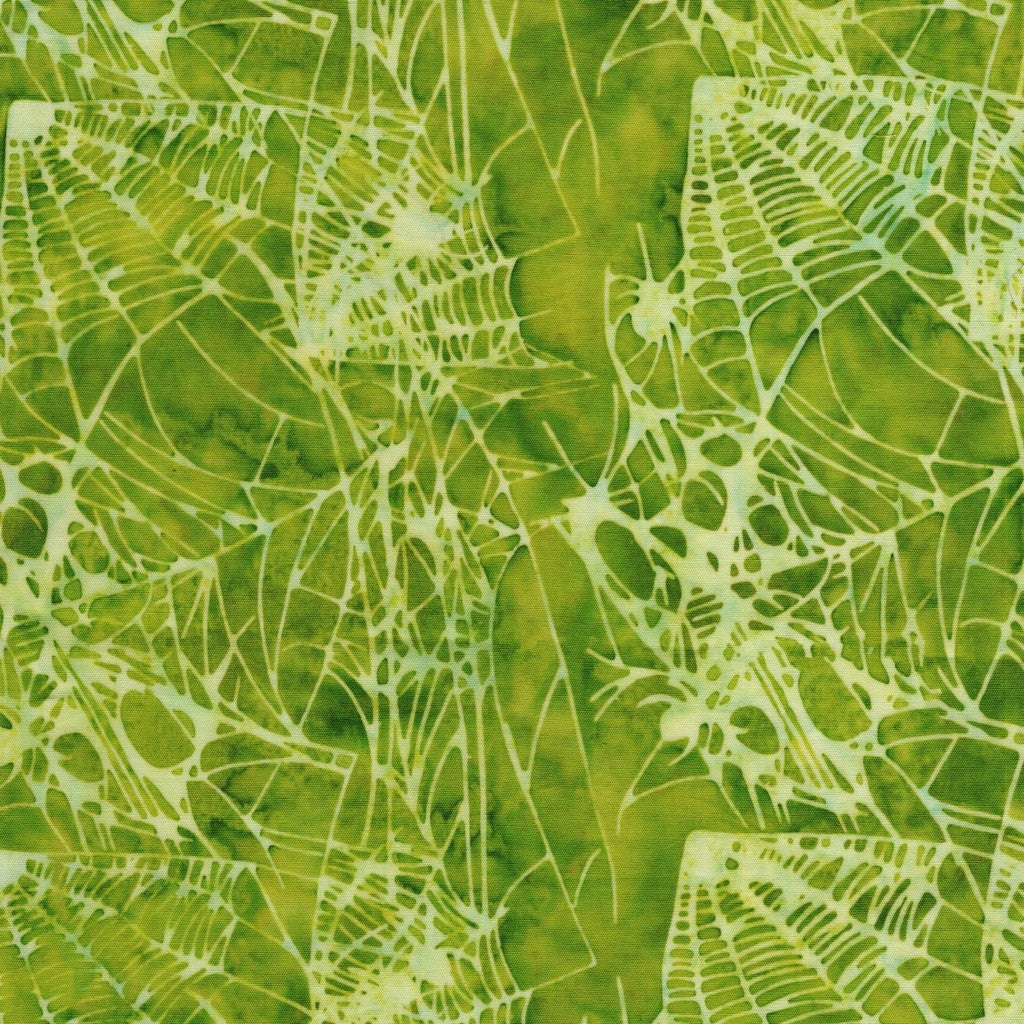 Island Batik - Boo Bash - Jerry Khiev - Spiders and Webs - Green Lemon Lime 122551612
