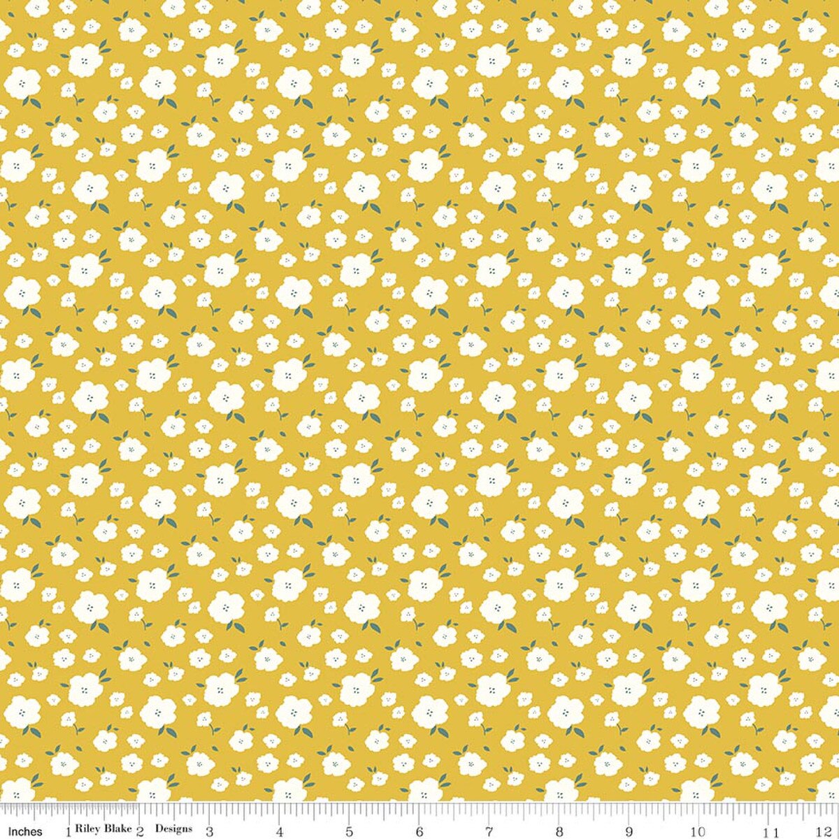 Riley Blake Serendipity 2 Flower Bed Golden quilting cotton