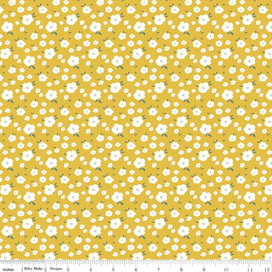 Riley Blake Serendipity 2 Flower Bed Golden quilting cotton
