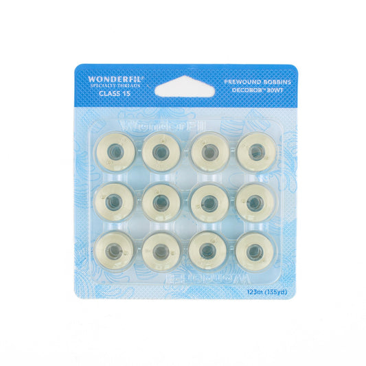 WonderFil Decobob prewound bobbin antique white DB112 80wt class 15 machine quilting