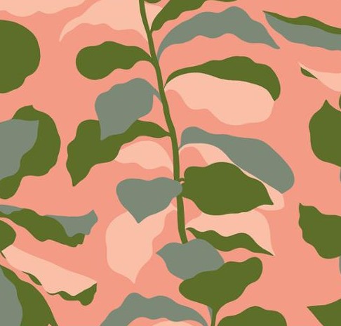 Ruby Star - Calathea Light Melon - 108" Wideback Fabric