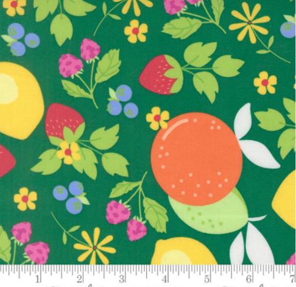 Moda Fruit Salad Corey Yoder 29240-21 emerald quilting cotton