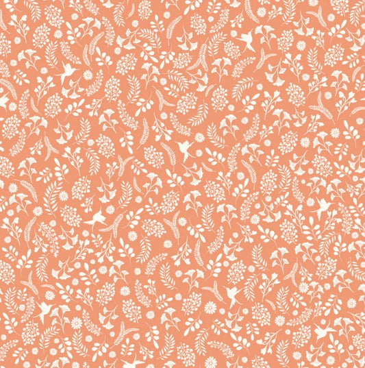 Poppie Cotton Whimsical Rust cotton quilting fabric