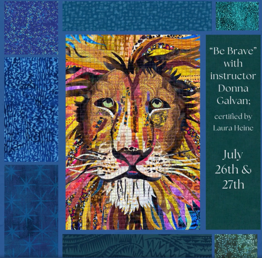 Be Brave collage class kit bundle quilting