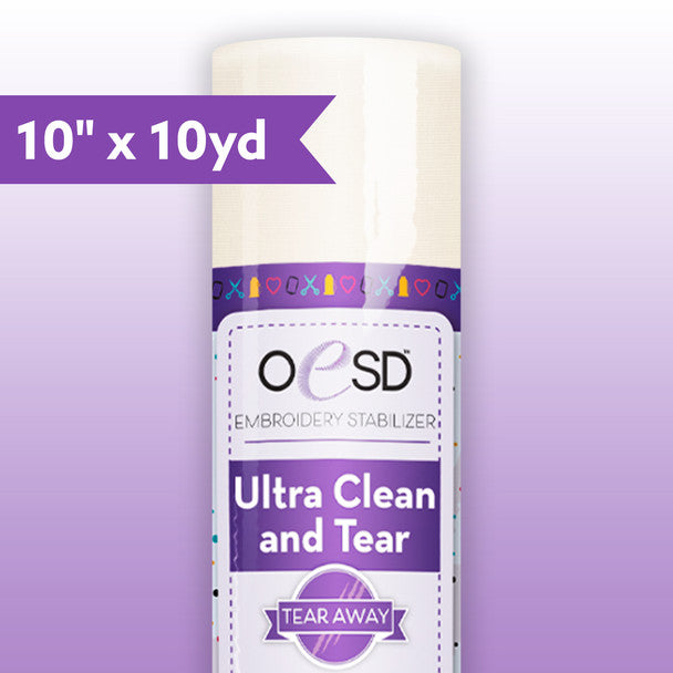 OESD Ultra Clean Tear Plus 10 inch x 10 yards tear-away stabilizer