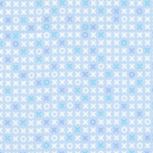 Robert Kaufman Cozy Cotton Flannel XOXO Cornflower flannel