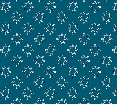 Benartex Dandy Dark Blue Wishflower quilting cotton