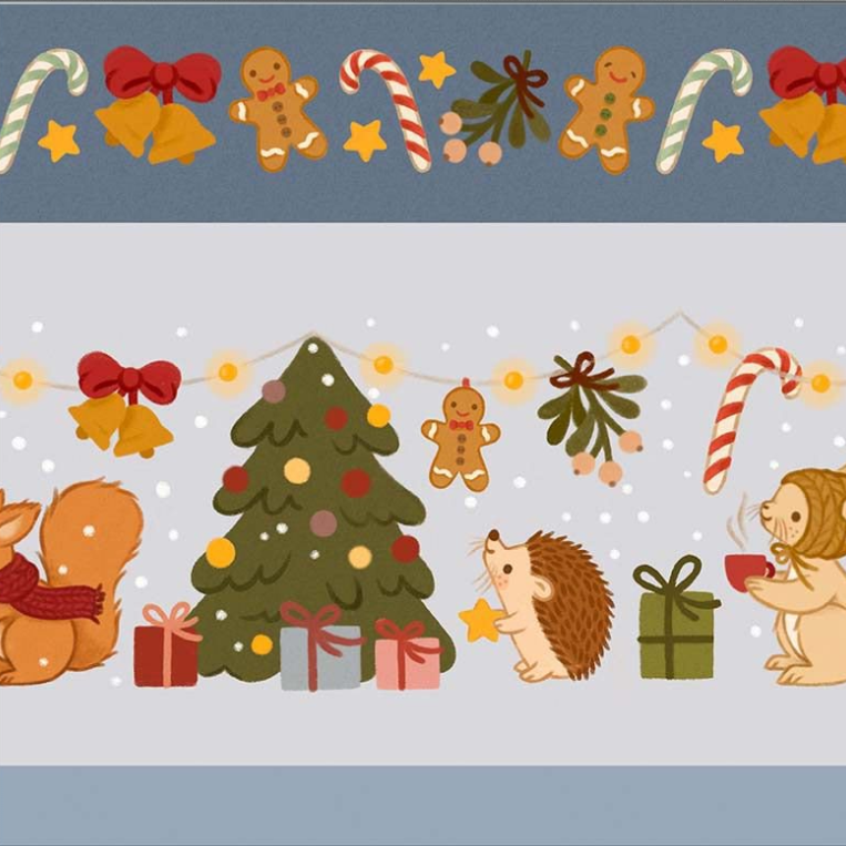 Dear Stella - Little Forest Holiday - Forest Holiday Stripe