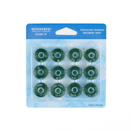 WonderFil Decobob prewound bobbin evergreen DB501 80wt machine quilting