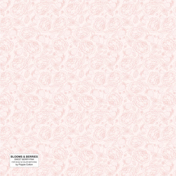 Blooms and Berries Sweet Berry Pink quilting fabric
