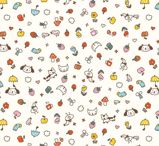 Riley Blake Serendipity 2 Toss Cream quilting cotton