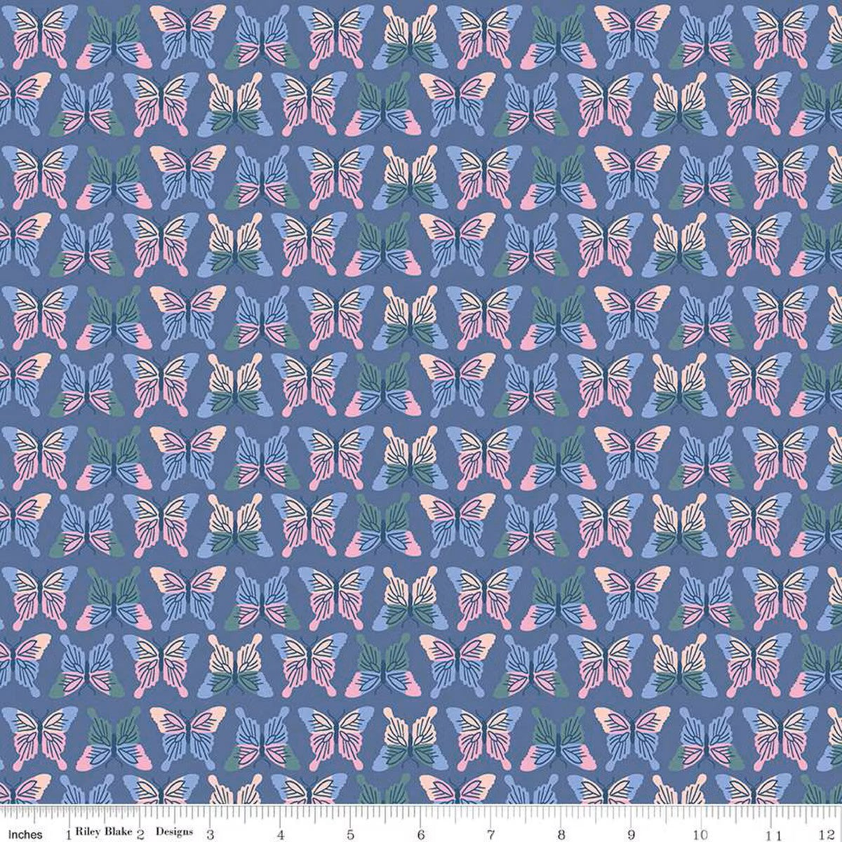 Riley Blake - Chloe Butterflies Blueberry
