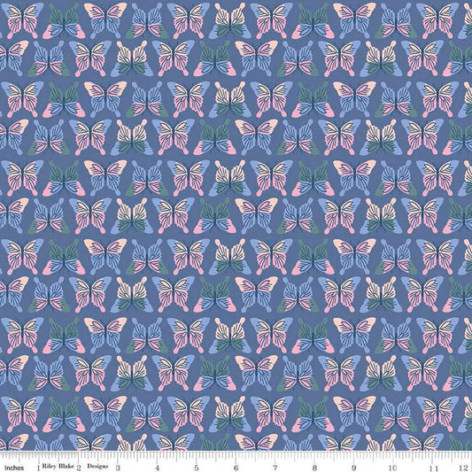 Riley Blake - Chloe Butterflies Blueberry
