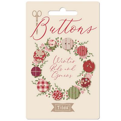 Creating Memories Winter buttons 5 piece 10mm and 12mm notion