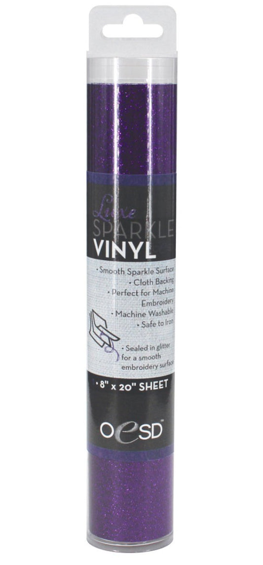 OESD Luxe Sparkle Vinyl Purple metallic vinyl for embroidery