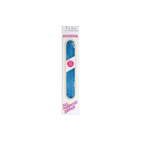 C and C poly all purpose 7 inch rocket blue zipper notion