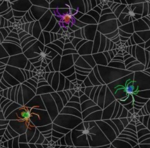 Michael Miller - Boo Town - Spider Webs - DCX12724-BLAC-D