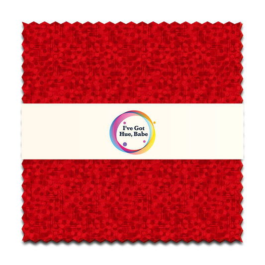 Little Red Corvette 5x5 charm squares I've Got Hue Babe precut
