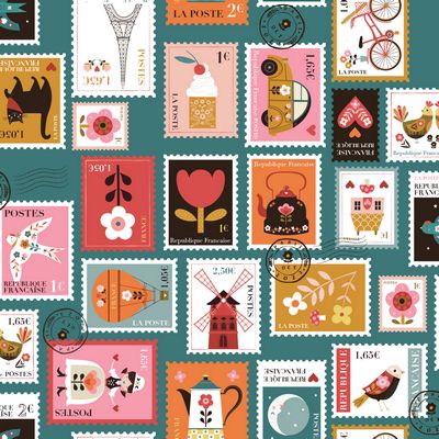 Dashwood - Bon Voyage Vintage Postage Stamps