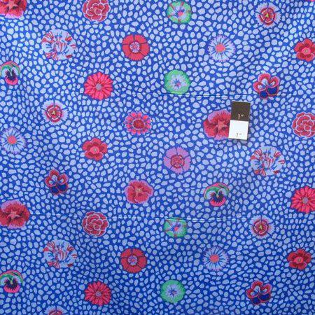 Kaffe Fassett Guinea Flower Cobalt blue quilting fabric